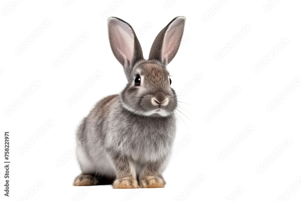 buck sitting rabbit doing An little white Cute background rabbit something bunny gray adorable