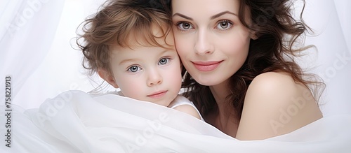 Joyful Mother and Daughter ...