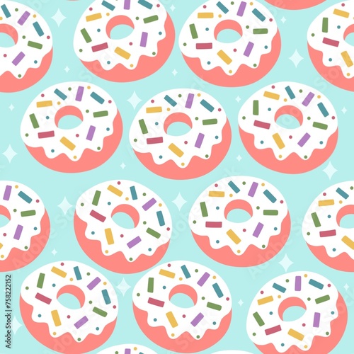 seamless pattern with donnuts photo