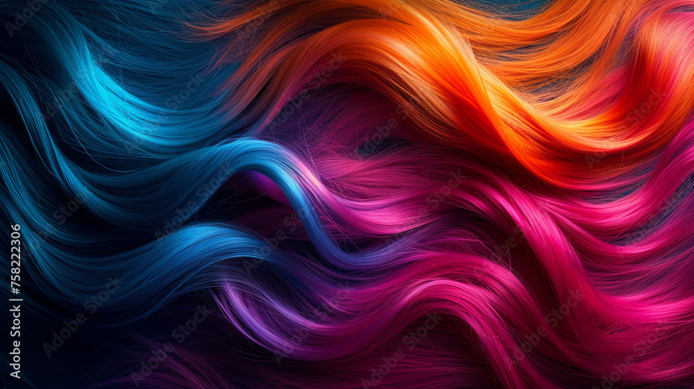 Fototapeta premium Colorful hair background