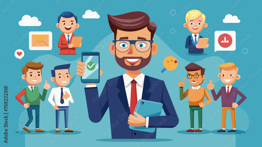 Man with smartphone vector illustration Man with smartphone vector illustration