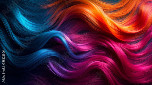 Colorful hair background