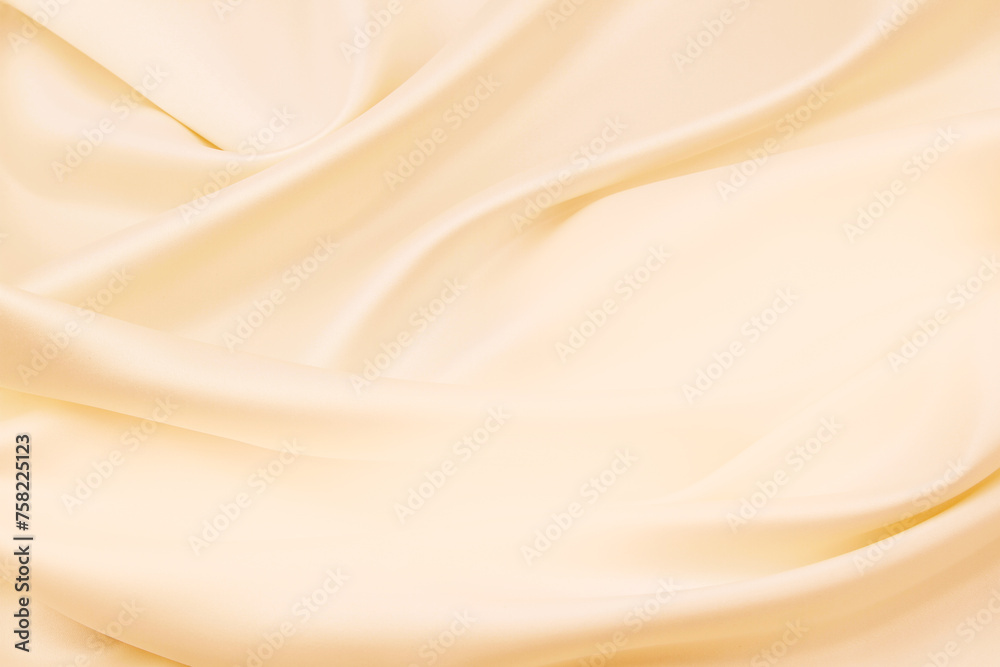 Fototapeta premium Ripples in orange silk fabric