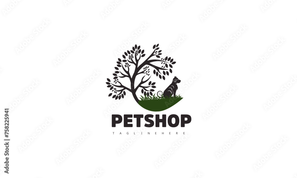 Elegant logo design reflecting the care and compassion of pet services, with sophisticated imagery.