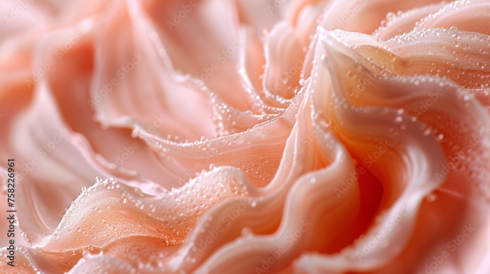 a close up view of a pink flower with water droplets on the petals and the center of the flower's petals. a close up view of a pink flower with water droplets on the petals and the center of the flower's petals.