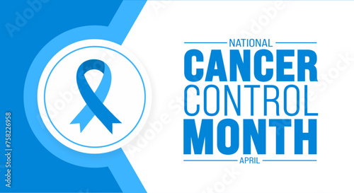 April is National Cancer Control Month background template. Holiday concept. use to background, banner, placard, card, and poster design template with text inscription and standard color. vector