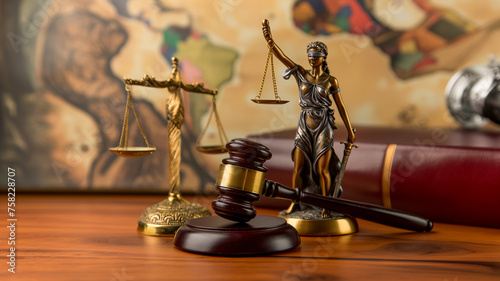 Illustrative concept of generic Immigration law, Generative AI image.