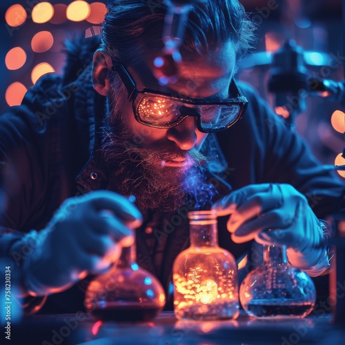 An alchemist’s lab where new cryptocurrencies are forged from the elements of the internet, promising wealth and transformation.