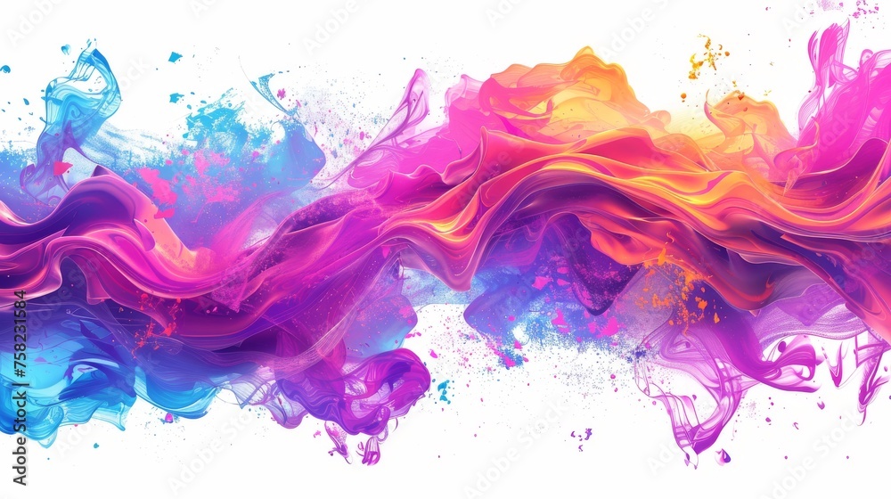 Abstract swirls of vibrant colors for creative and dynamic art projects. Fluid art in pink, blue, and yellow hues for energetic backgrounds. Colorful abstract design for artistic expression
