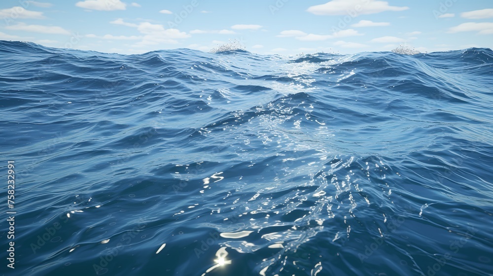 Fototapeta premium Sea water surface cut out, 8k, photorealistic.