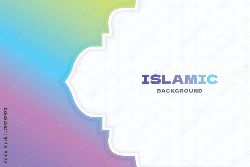 vector islamic frame background design