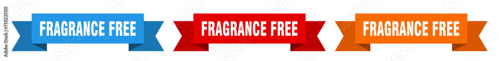 fragrance free ribbon. fragrance free isolated paper sign. banner fragrance free ribbon. fragrance free isolated paper sign. banner