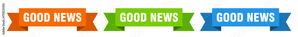 good news ribbon. good news isolated paper sign. banner good news ribbon. good news isolated paper sign. banner