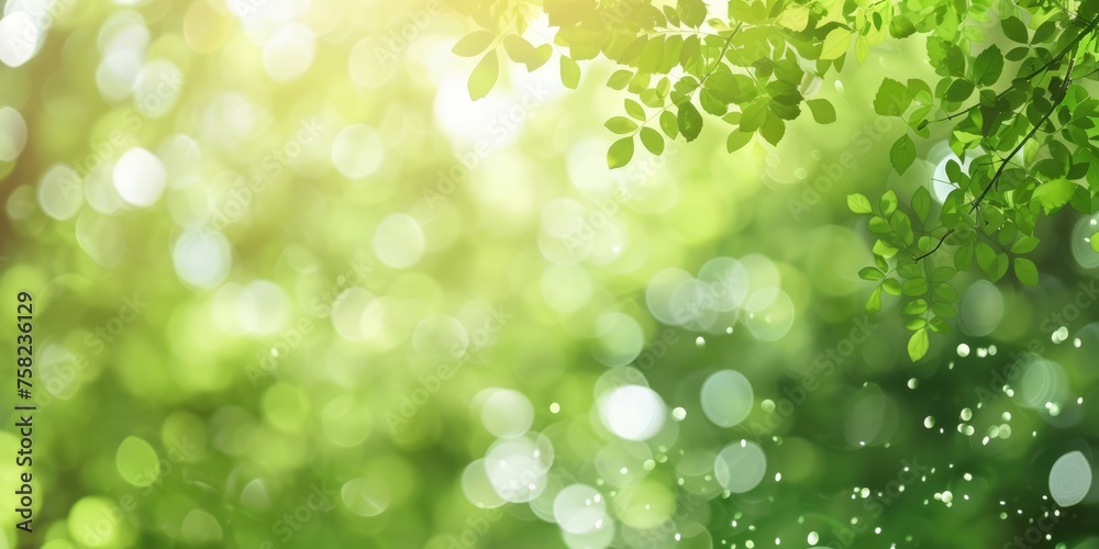 A light green background of smooth plant leaves with white highlights. Juicy tree branches behind a light bokeh. Modern eco-friendly background, postcard A light green background of smooth plant leaves with white highlights. Juicy tree branches behind a light bokeh. Modern eco-friendly background, postcard