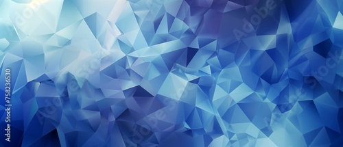 Captivating Blue Crystal Geometric Pattern Background