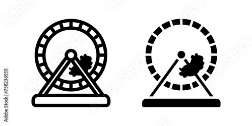 Hamster wheel icon. for mobile concept and web design. vector illustration