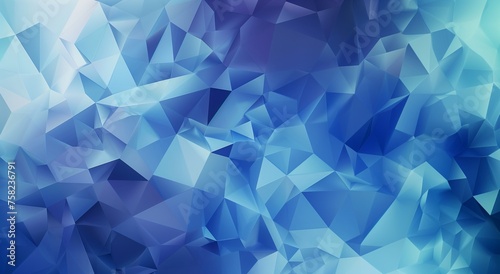Mesmerizing Blue Abstract Polygonal Mosaic Background