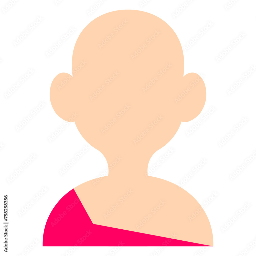 Woman's neckline in beautiful pink clothes, digital art illustration