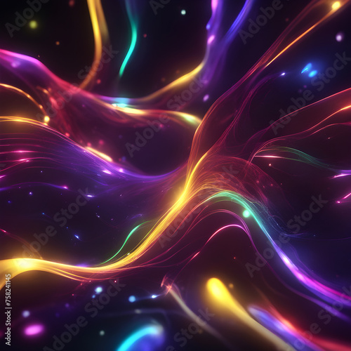 abstract background with glowing stars