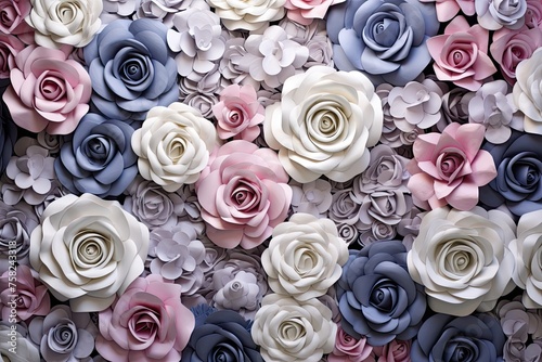 a wall that is adorned with roses