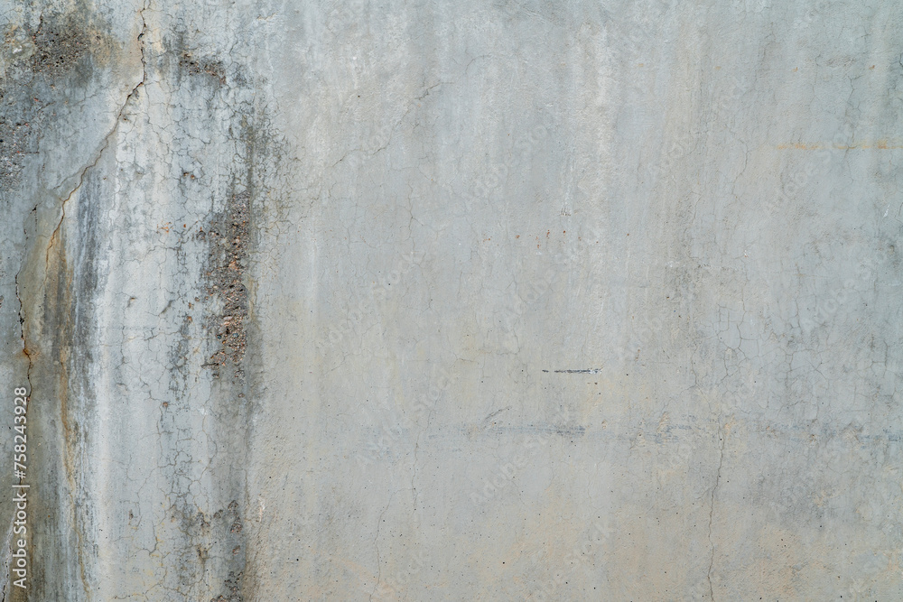 texture of old gray and rusty grunge concrete wall for urban background