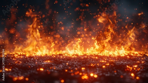  a close up of a fire with lots of orange and yellow flames coming out of the top of the fire.