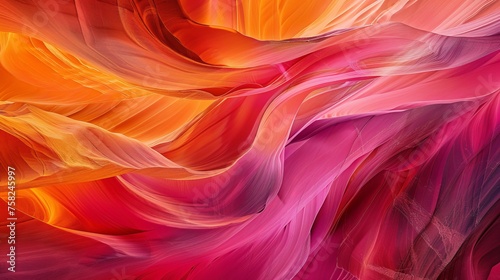 Beautiful abstract natural patterns in the style of Lower Antelope Canyon, copy space, 16:9