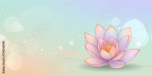 Banner with Lotus and place for text for the Vesak or Wesak day