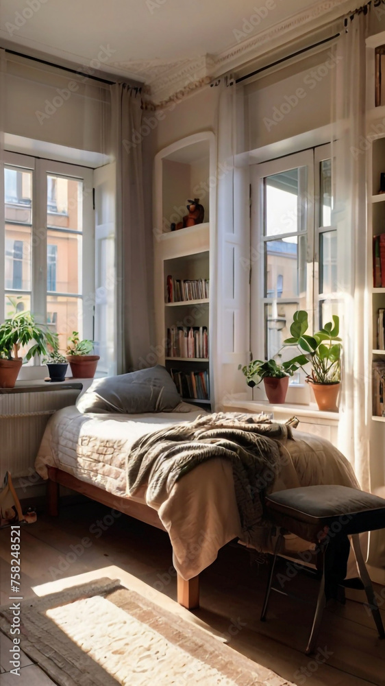cozy interior design of a bedroom