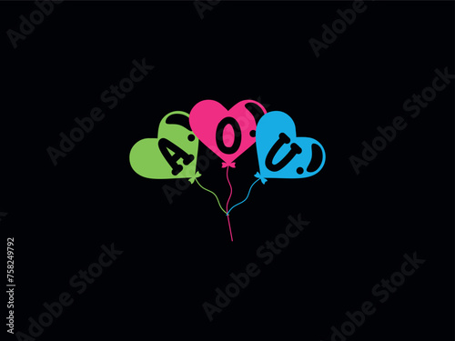 AOU Letter Logo For Your Kids Shop
