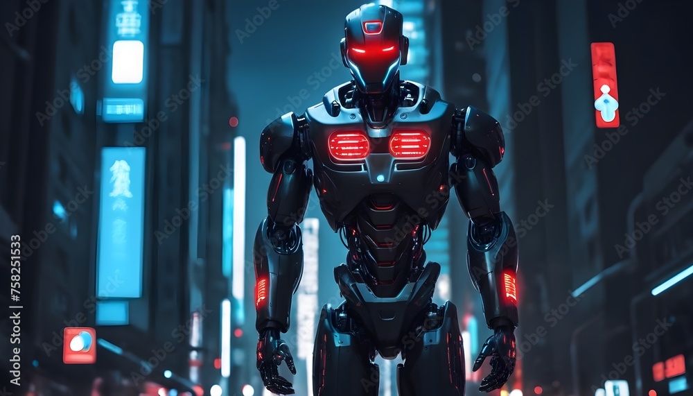 Futuristic android police Futuristic android police
