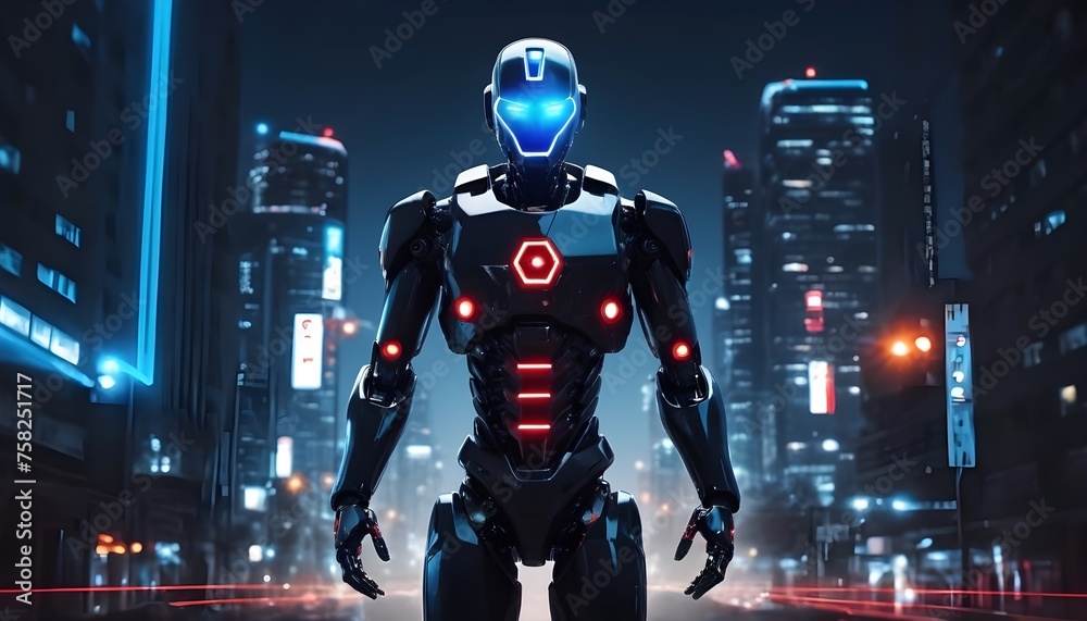 Futuristic android police
