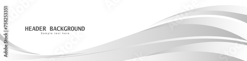 wave abstract background with white gradient color for header, wallpaper, presentation