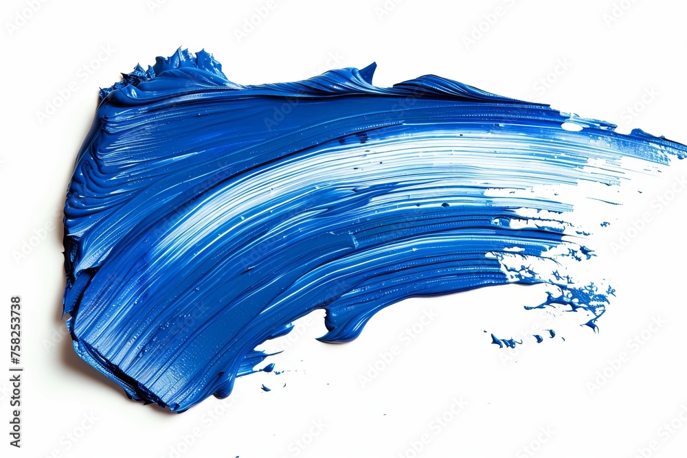 Blue paint brush stroke color texture background, lipstick white smudge on white background Blue paint brush stroke color texture background, lipstick white smudge on white background