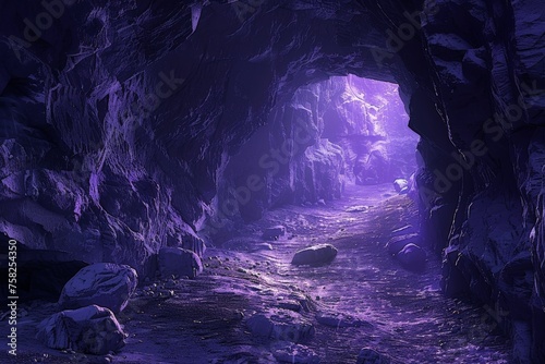 A mysterious underground world decorated with stunning mineral formations and whispers of ancient tales.