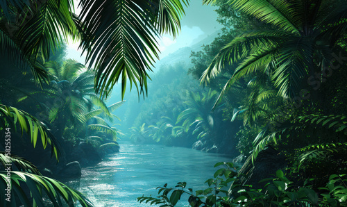 tropical leaves   tropical jungle landscape   texture background wallpaper