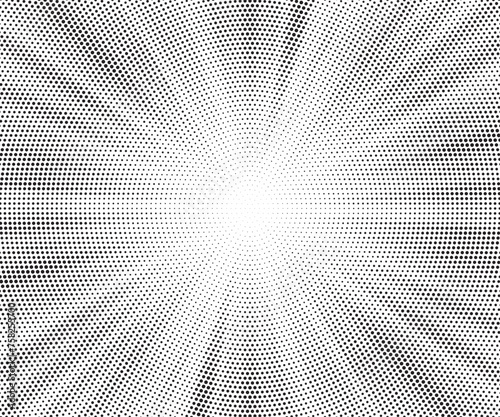 Halftone gradient sun rays pattern. Abstract halftone vector dots background. monochrome dots pattern. Vector background in comic book style with sunburst rays and halftone. Retro pop art design. 
