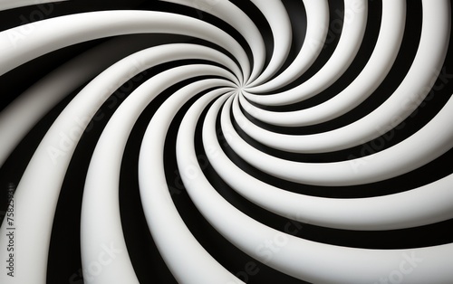 A detailed spiral pattern in black and white