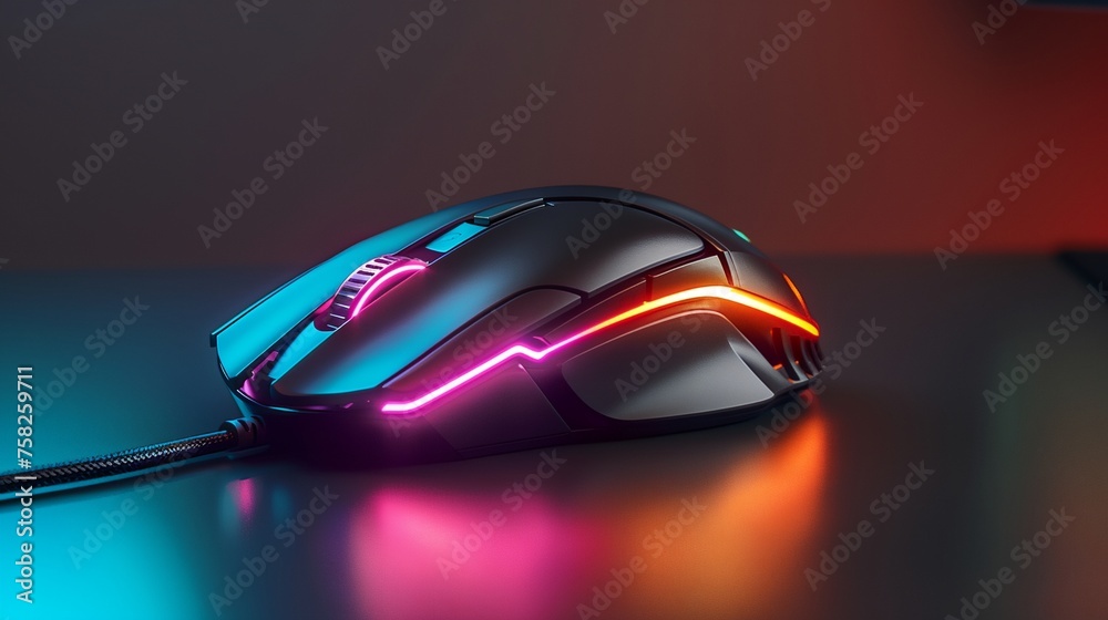 a computer mouse with a glowing light on it's side a computer mouse with a glowing light on it's side