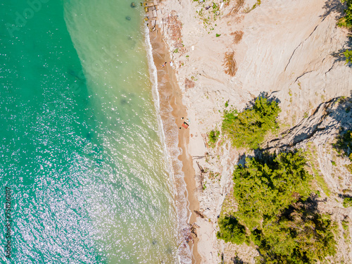 Wallpaper Mural Sea coast with a bird's-eye view of the beach Torontodigital.ca
