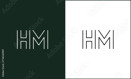 HM, MH, H, M, Abstract Letters Logo monogram