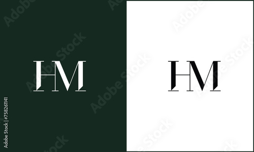 HM, MH, H, M, Abstract Letters Logo monogram