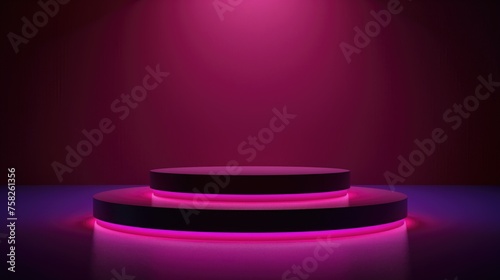 Elegant Purple Podium Spotlight: Ideal for Product Display and Presentations