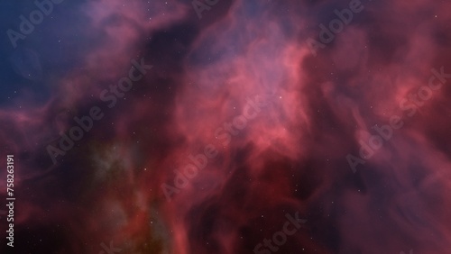 Deep space nebula with stars. Bright and vibrant Multicolor Starfield Infinite space outer space background with nebulas and stars. Star clusters, nebula outer space background 3d render 