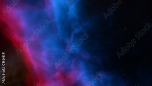 Deep space nebula with stars. Bright and vibrant Multicolor Starfield Infinite space outer space background with nebulas and stars. Star clusters, nebula outer space background 3d render 