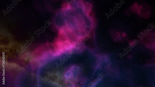 Deep space nebula with stars. Bright and vibrant Multicolor Starfield Infinite space outer space background with nebulas and stars. Star clusters, nebula outer space background 3d render 