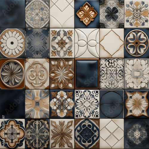 Vibrant Collection of Ceramic Tiles in Varied Sizes, Colors, and Designs © Howard