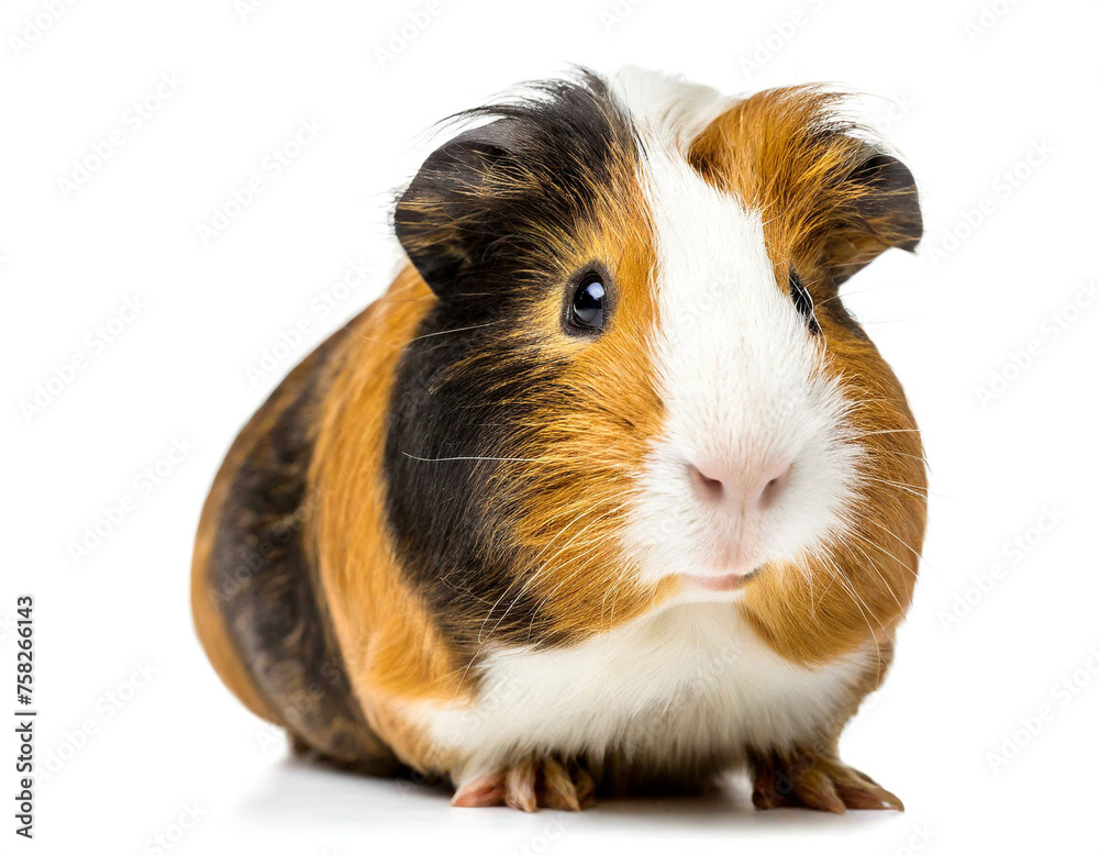 Meerschwein isoliert auf weißen Hintergrund, Freisteller Meerschwein isoliert auf weißen Hintergrund, Freisteller