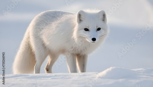 An Arctic Fox With Its Whiskers Quivering In The C