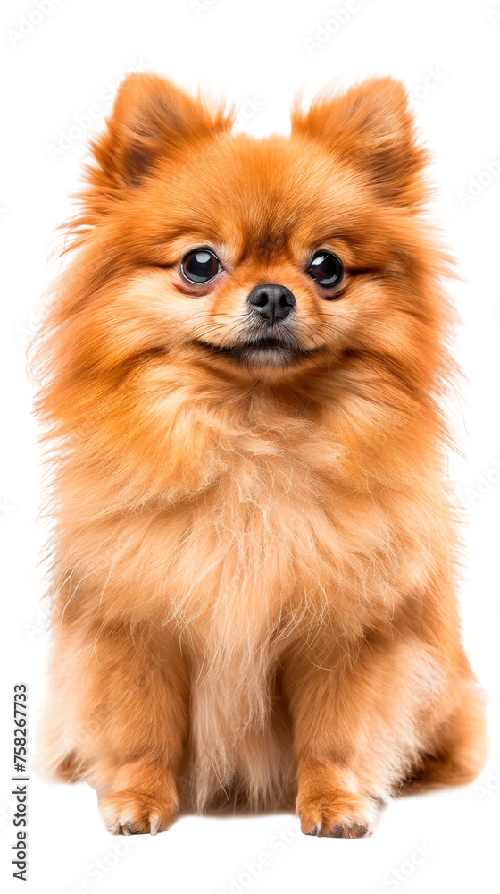 Fluffy Pomeranian Spitz - Transparent background, Cut out